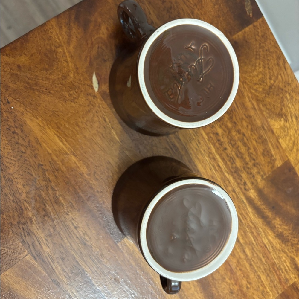 Classic Brown Fiesta ware Ceramic Coffee Mugs - Picture 3 of 3